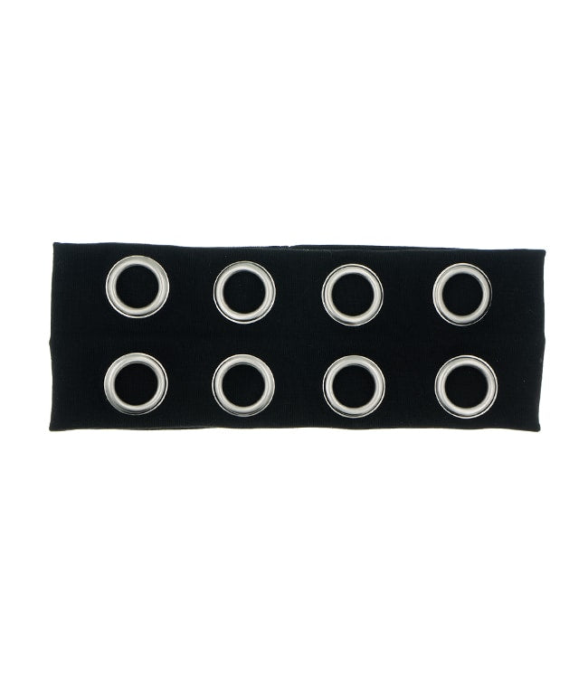 Haarband grote studs zwart