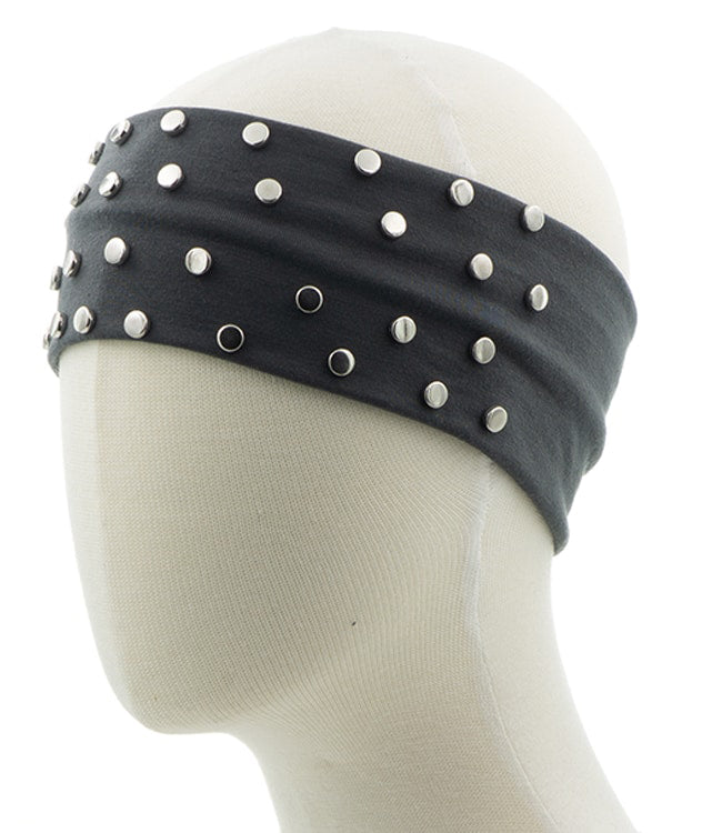 Haarband kleine studs grijs op een model hoofd