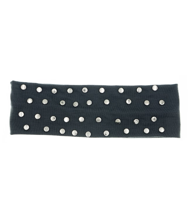 Haarband kleine studs grijs