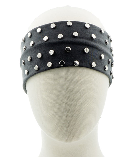 Haarband kleine studs grijs op een model hoofd