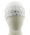 Haarband kleine studs wit op een model hoofd