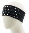 Haarband kleine studs zwart op een model hoofd
