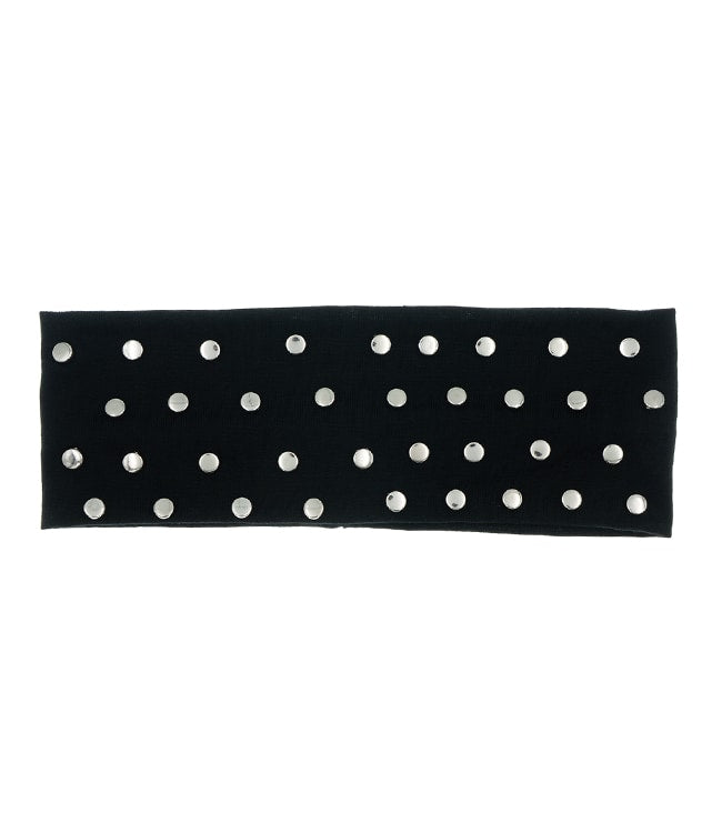 Haarband kleine studs zwart