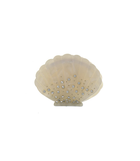 Haarklem schelp met strass. Kleine haarklem.