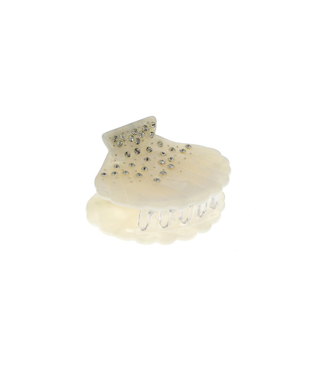 Haarklem schelp met strass. Kleine haarklem.