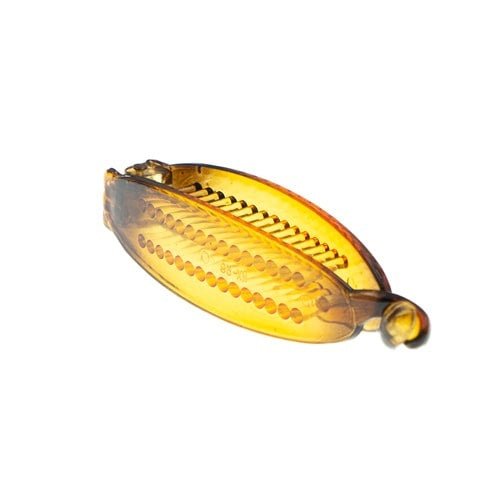 Transparant bruine bananenklem bovenkant