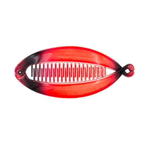 Bananenklem transparant rood