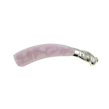 Bananenklem zilverkleurig marmerlook roze