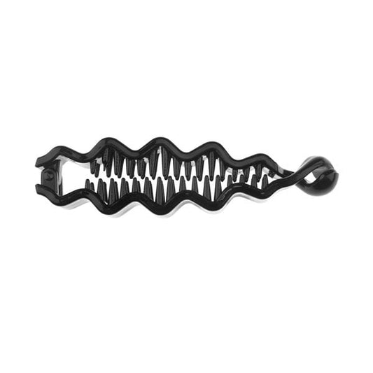 Bananenklem zwart zigzag klein
