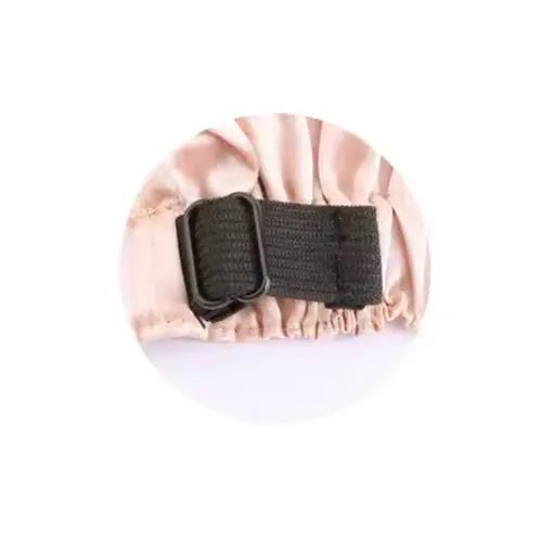 Bonnet satijn verstelbaar beige