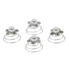 Curlies bloem parel en strass steentjes 4 stuks
