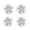 Curlies bloem parel en strass steentjes 4 stuks