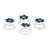 Curlies bloem rond in de kleur blauw