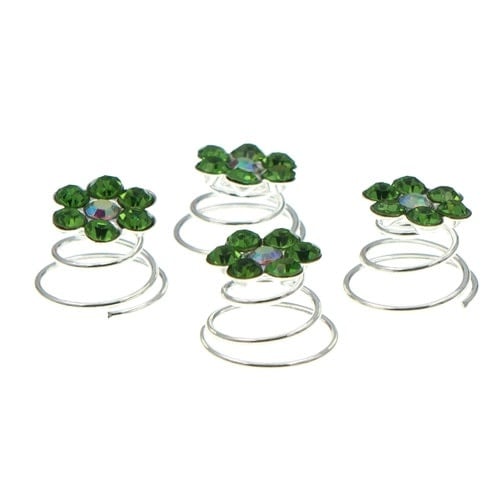 Curlies bloem rond in de kleur groen