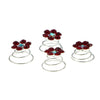 Curlies bloem rond in de kleur rood