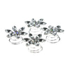 Curlies bloem strass transparant 4 stuks