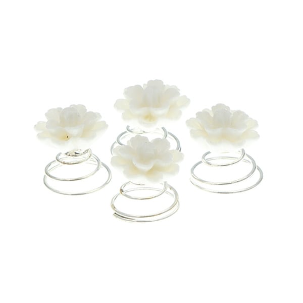 Curlies chrysant wit 4 stuks
