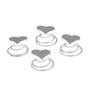Curlies hartje zilverkleurig 4 stuks