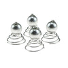 Curlies met parel zilverkleurig facet 4 stuks