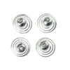 Curlies met parel zilverkleurig facet 4 stuks