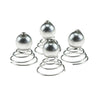 Curlies met parel zilverkleurig facet 4 stuks