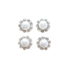 Curlies parel met strass steentjes rondom 4 stuks