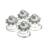 Curlies parel met strass steentjes rondom 4 stuks