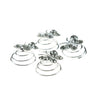Curlies vlinder zilverkleurig 4 stuks