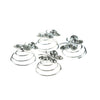 Curlies vlinder zilverkleurig 4 stuks