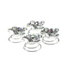 Curlies zilverkleurig kroon facet 4 stuks