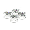 Curlies zilverkleurig kroon facet 4 stuks