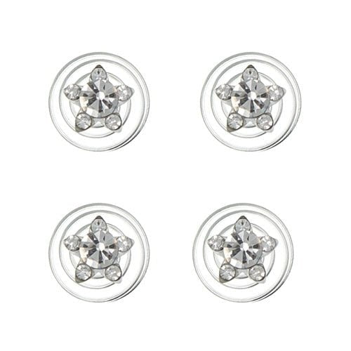 Curlies zilverkleurig ster 4 stuks