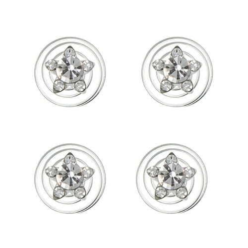 Curlies zilverkleurig ster 4 stuks