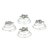 Curlies zilverkleurig ster 4 stuks