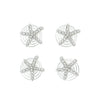 Curlies zilverkleurig zeester 4 stuks