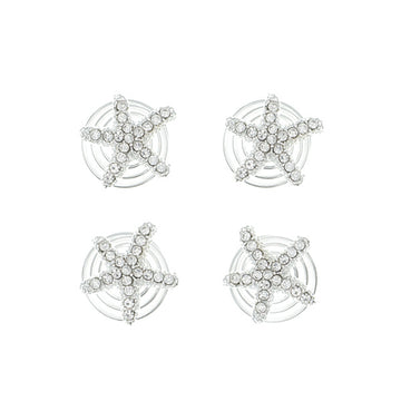 Curlies zilverkleurig zeester 4 stuks