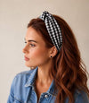 Diadeem zwart wit geruit