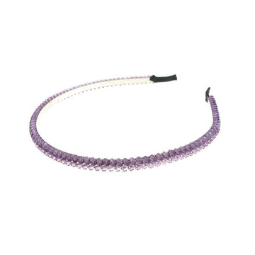 Diadeem bewerkt met strass kralen kleur paars