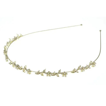Diadeem goudkleurig verfijnde bloemen