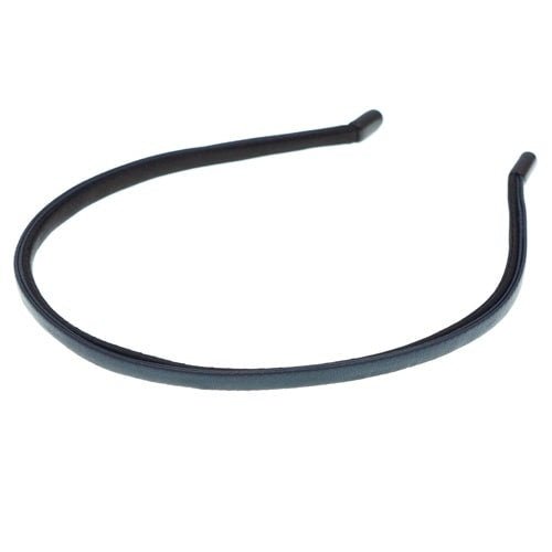 Diadeem lederlook blauw