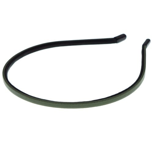 Diadeem lederlook groen