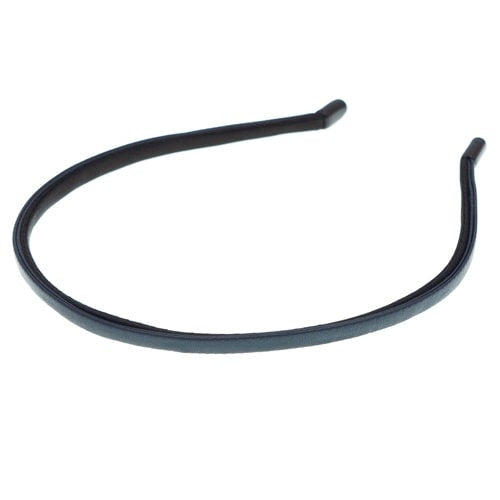 Diadeem lederlook blauw