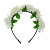 Diadeem met witte rozen