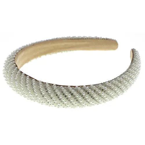 Diadeem parels en strass stenen