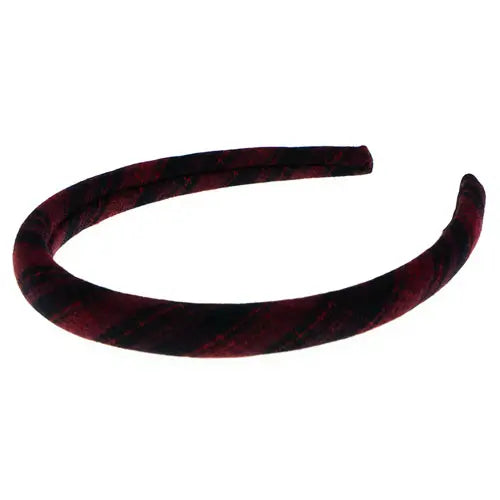 Diadeem rood/zwart geruit