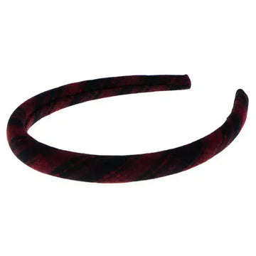 Diadeem rood/zwart geruit
