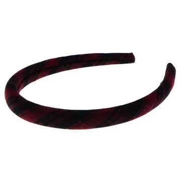 Diadeem rood/zwart geruit