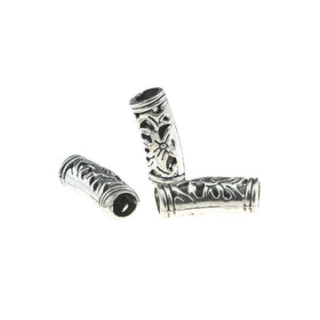 Dreadlock bead 3 stuks flower zilverkleurig