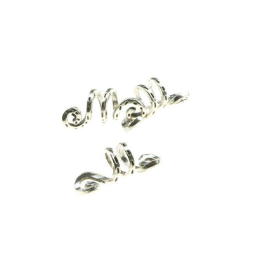 Dreadlock bead 3 stuks kronkel zilverkleurig