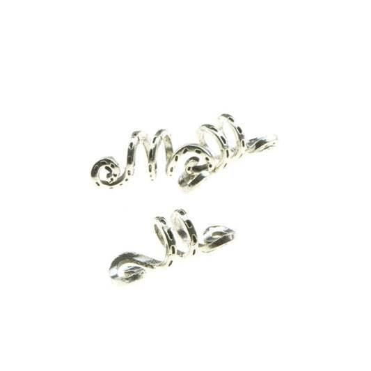 Dreadlock bead 3 stuks kronkel zilverkleurig